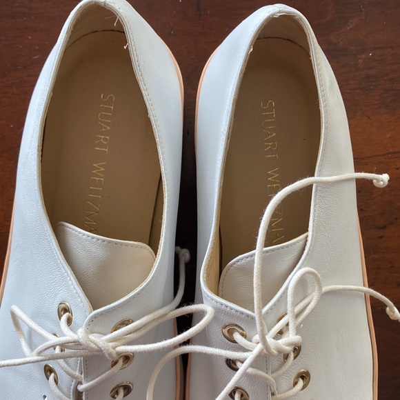 Stuart Weitzman white Oxford platforms- size7 - Picture 10 of 11